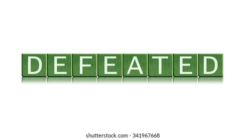 Defeated word.