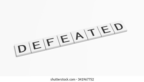 Defeated word.