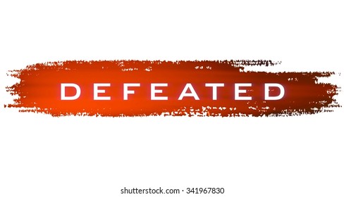Defeated word.