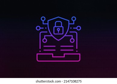 Defense Intelligence Icon Neon Style