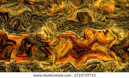 Defined folded shapes like thick fabric, with orange-to-brown gradients creating a three-dimensional feel.