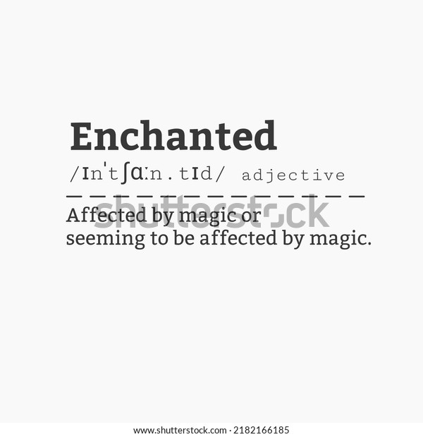 Definition Word Enchanted Dictionary Style Stock Illustration ...