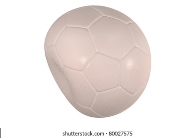 Deflated Flat Soccer Ball Concept Image Render