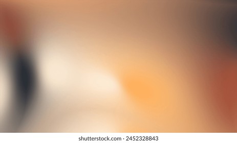 Defocused abstract gradient background with grainy texture and smooth blur. Soft pastel nature brown beige color palette smooth wavy gradient flow texture. Digital noise, nostalgia, vintage.