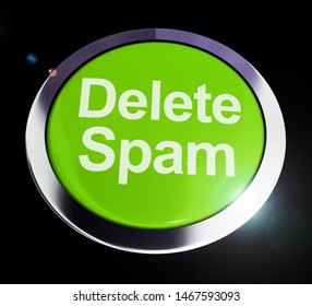 Delete Spam Concept Icon Means Remove Junk Mail And Unwanted Emails.  Problem With Garbage And Trash Online - 3d Illustration