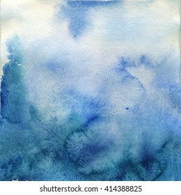 Delicate Blue Watercolor Ombre 