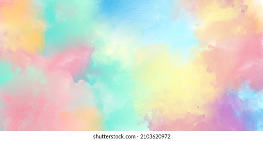 Delicados colores románticos infantiles color de agua fondo. Textura acuarela y gradientes de pintura creativos. Fondo abstracto de la luz de las acuarelas