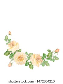 delicate cream roses for a wedding wreath