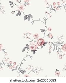 Delicate Hand Painted Flower Scroll Pattern Creations