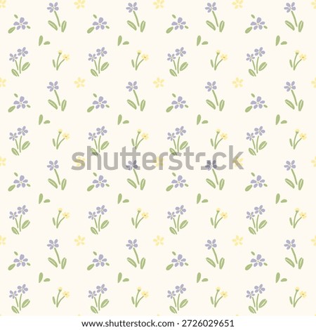 Delicate HandDrawn Floral Seamless Pattern minimal flower pattern