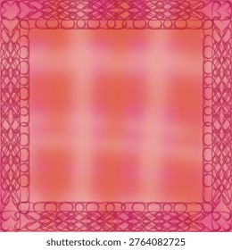 A delicate symphony of looping lines frames a dreamy blush gradient, echoing elegance and quiet movement.
The soft interplay of pinks and corals creates a serene visual rhythm, like a whisper woven into silk.