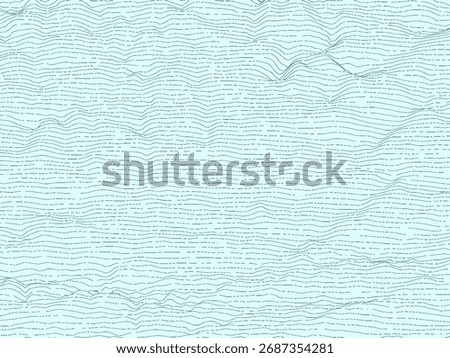 Delicate wavy line pattern over pale blue field resembling stylized cloud contours — graphic texture for maps, diagrams, or decorative backgrounds.