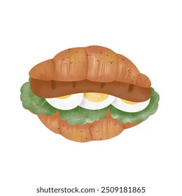  Delightful Cartoon Croissant Sandwich Clipart for Menus, Food Blogs, and Digital Designs. - Powered by Shutterstock