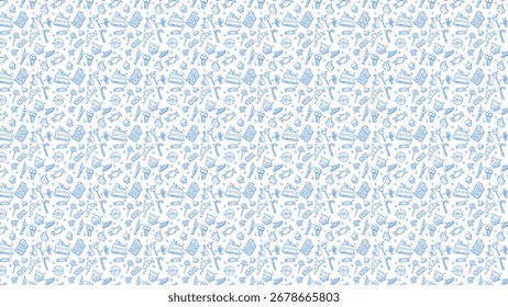 A delightful seamless pattern featuring an array of sweet treats. Perfect for backgrounds, textiles, and designs needing a touch of sugary goodness and whimsical charm. Enjoy!