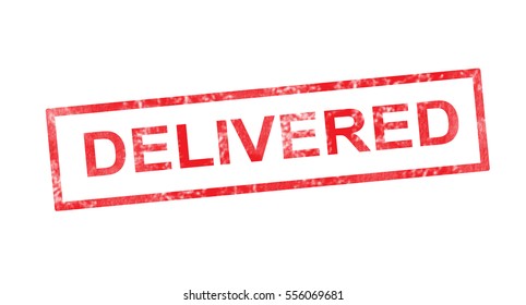 Delivered Red Rectangular Stamp Stock Illustration 556069681 | Shutterstock