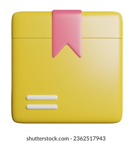 Delivery Box Package 3D Rendering Illustration