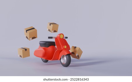 Delivery concept, Sealed cardboard box for delivery of orders, goods