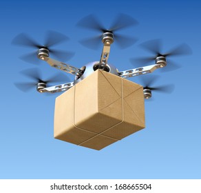 Delivery Drone With Post Package