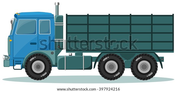 Delivery of goods to the warehouse. Delivery\
truck. Stock\
illustration