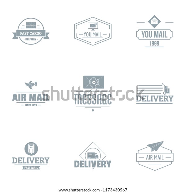 Delivery logo set. Simple set of 9 delivery\
logo for web isolated on white\
background