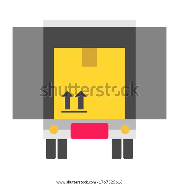 Delivery Truck - Flat color\
icon.