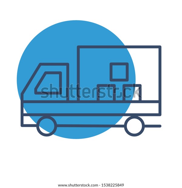Delivery\
Truck icon isolated on abstract\
background\
\
