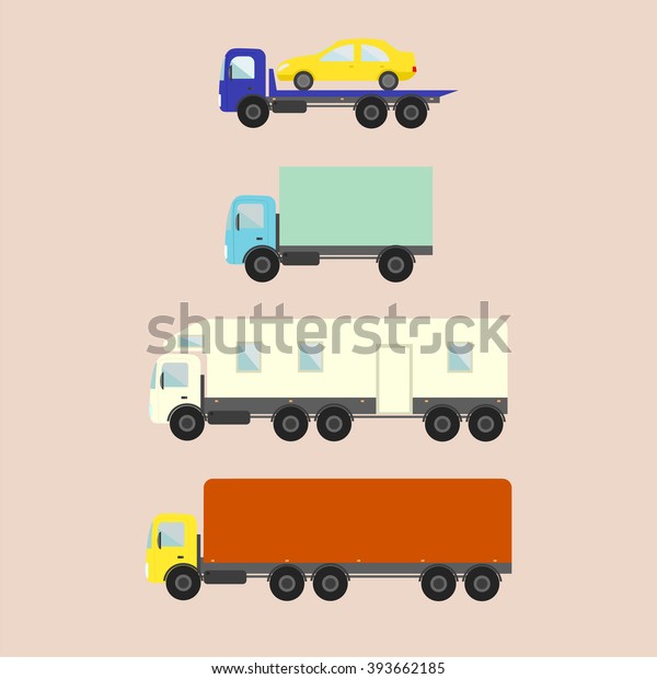 delivery trucks -
evacuator, trailer,
trucks