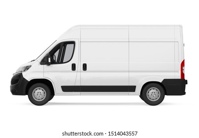 Delivery Van Isolated. 3D rendering