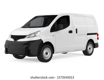 Delivery Van Isolated. 3D rendering
