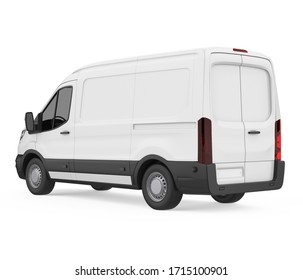 Delivery Van Isolated. 3D Rendering