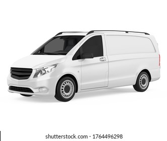 Delivery Van Isolated. 3D Rendering