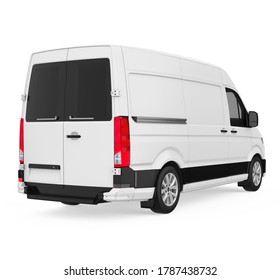 Delivery Van Isolated. 3D rendering