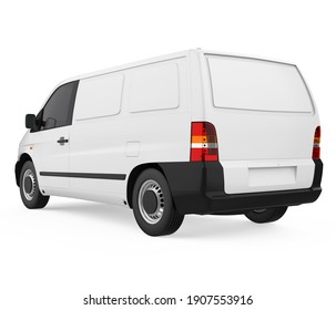 Delivery Van Isolated. 3D rendering