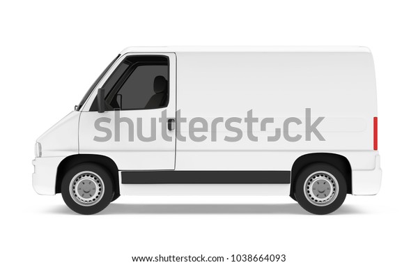 Delivery Van Isolated Side View 3d Stock Illustration 1038664093 ...