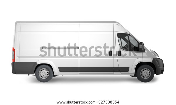 Delivery Van Mockup Layout Presentation 3d Stock Illustration 327308354 ...