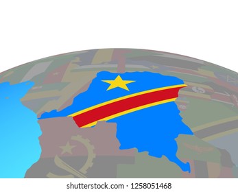 Dem Rep Congo National Flag On Stock Illustration 1258051468 Shutterstock   Dem Rep Congo National Flag 260nw 1258051468 