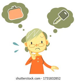 dementia symptom, senior woman's misplacement - Powered by Shutterstock