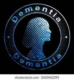 Dementia, Woman Psychology Concept, Water Icon on Black Background, Clipping Path - Powered by Shutterstock