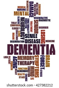 Dementia Word Cloud Concept On White Stock Illustration 427382212 ...