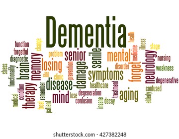 Dementia Word Cloud Concept On White Stock Illustration 427382248 ...