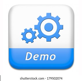 Demo Button Icon Free Trial Download Stock Illustration 179502074