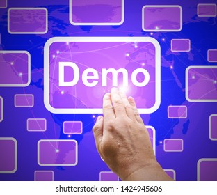 Demo Icon Demonstrating A Product Beta Software. A Blueprint Or Scale Model - 3d Illustration