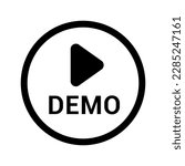 Demo video sign icon - Perfect use for print media, web, stock images, commercial use or any kind of design project.