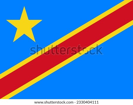 Democratic Republic of the Congo Flag Background. Illustration. Texture. Flat flag