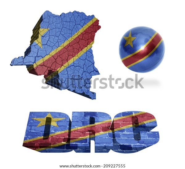 Democratic Republic Congo Flag Map Different Stock Illustration Democratic Republic Congo Flag Map Different Stock Illustration