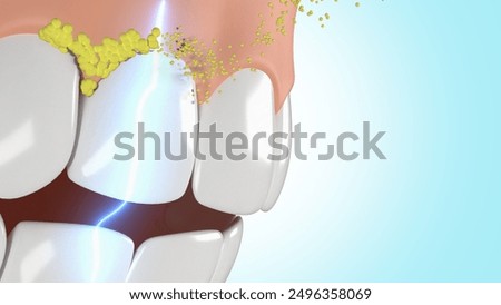 Demonstrate how to remove plaque and whiten your teeth using 3D toothpaste or mouthwash.