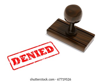 Denied Rubber Stamp