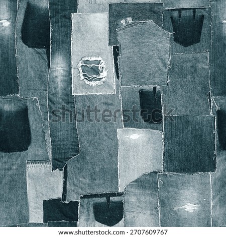 denim jeans , all over pattern with poket