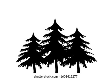 Dense Dark Black Forest Woods Woodland Stock Illustration 1601418277 ...