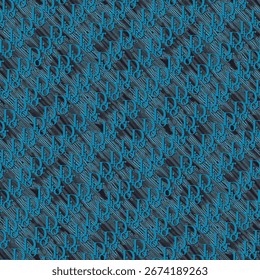 Dense teal monogram Dior pattern.